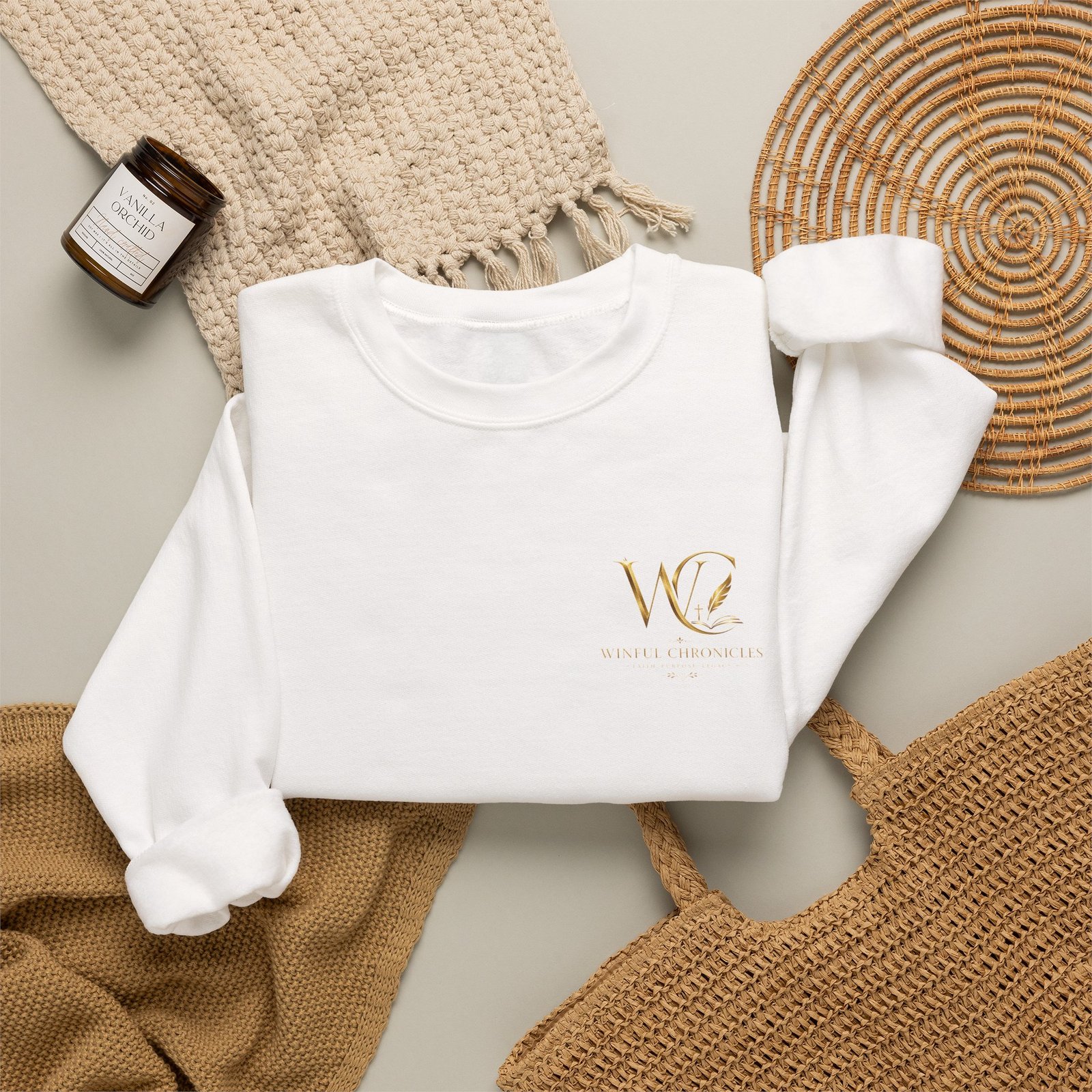 Winful Chronicles Signature Unisex Crewneck Sweatshirt - Image 4