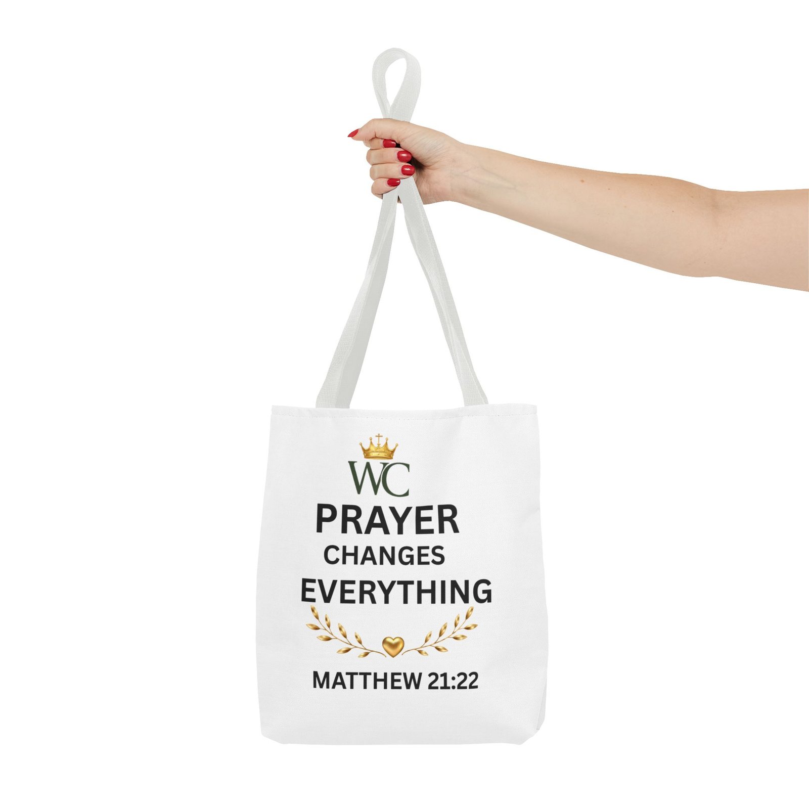 Prayer Changes Everything Tote Bag (AOP) - Image 12
