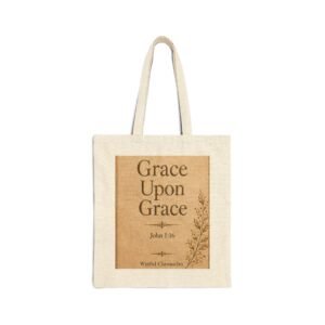 Grace Upon Grace Cotton Canvas Tote Bag (AOP)