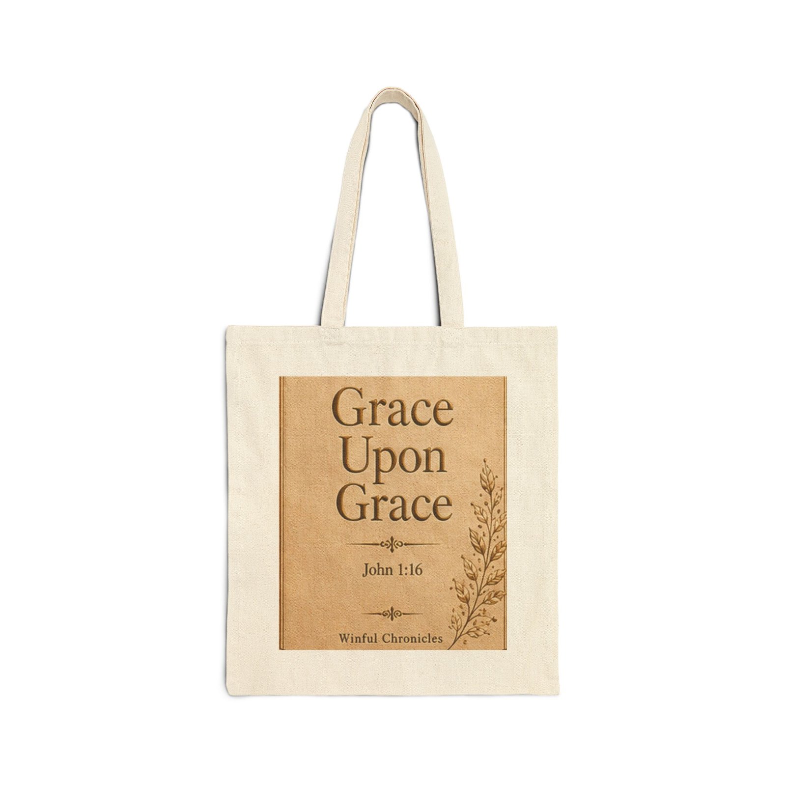 Grace Upon Grace Cotton Canvas Tote Bag (AOP)