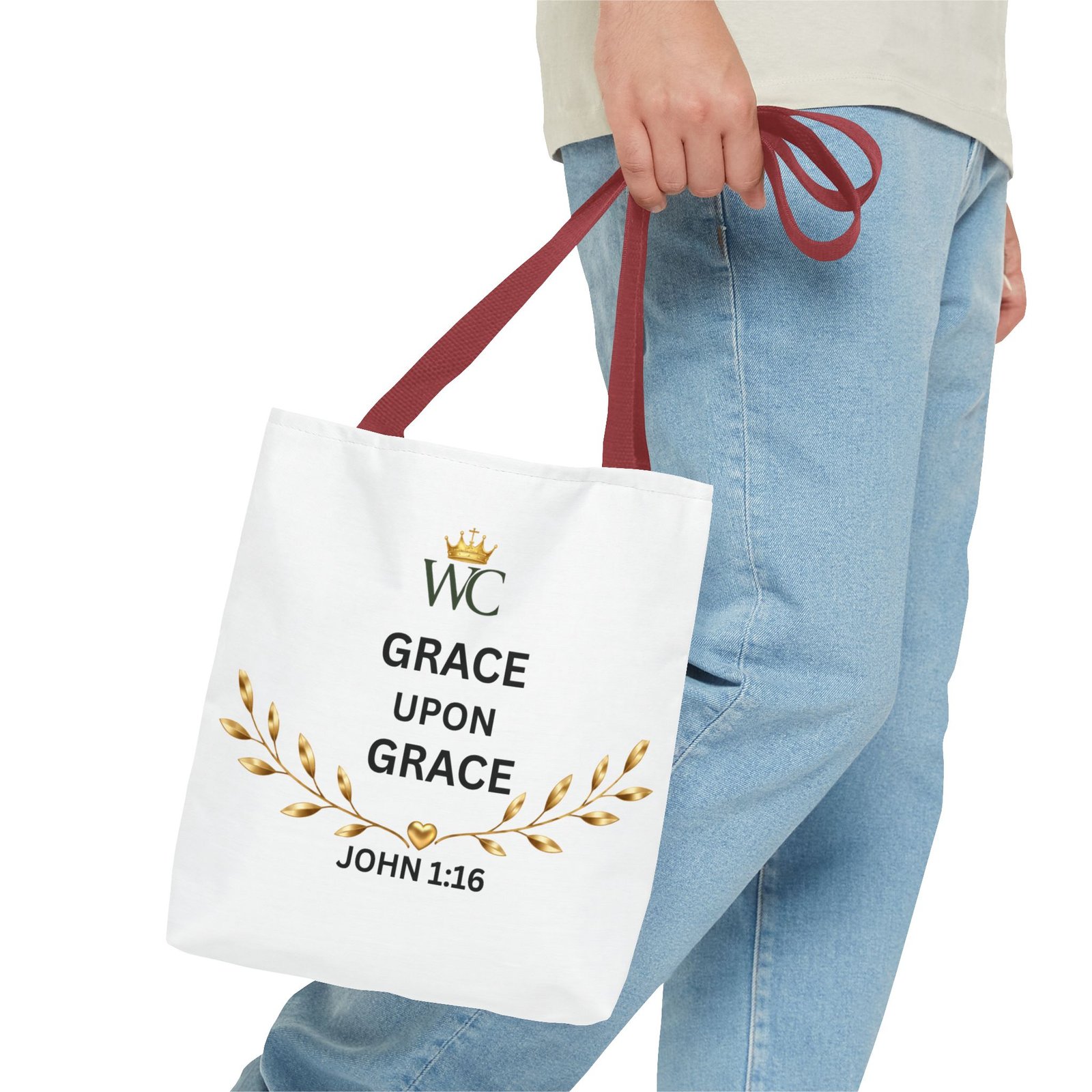 Grace Upon Grace Christian Tote Bag (AOP) - Image 7