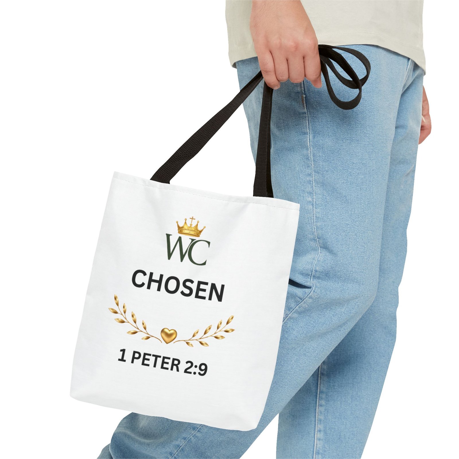 Chosen Christian Tote Bag (AOP) - Image 3