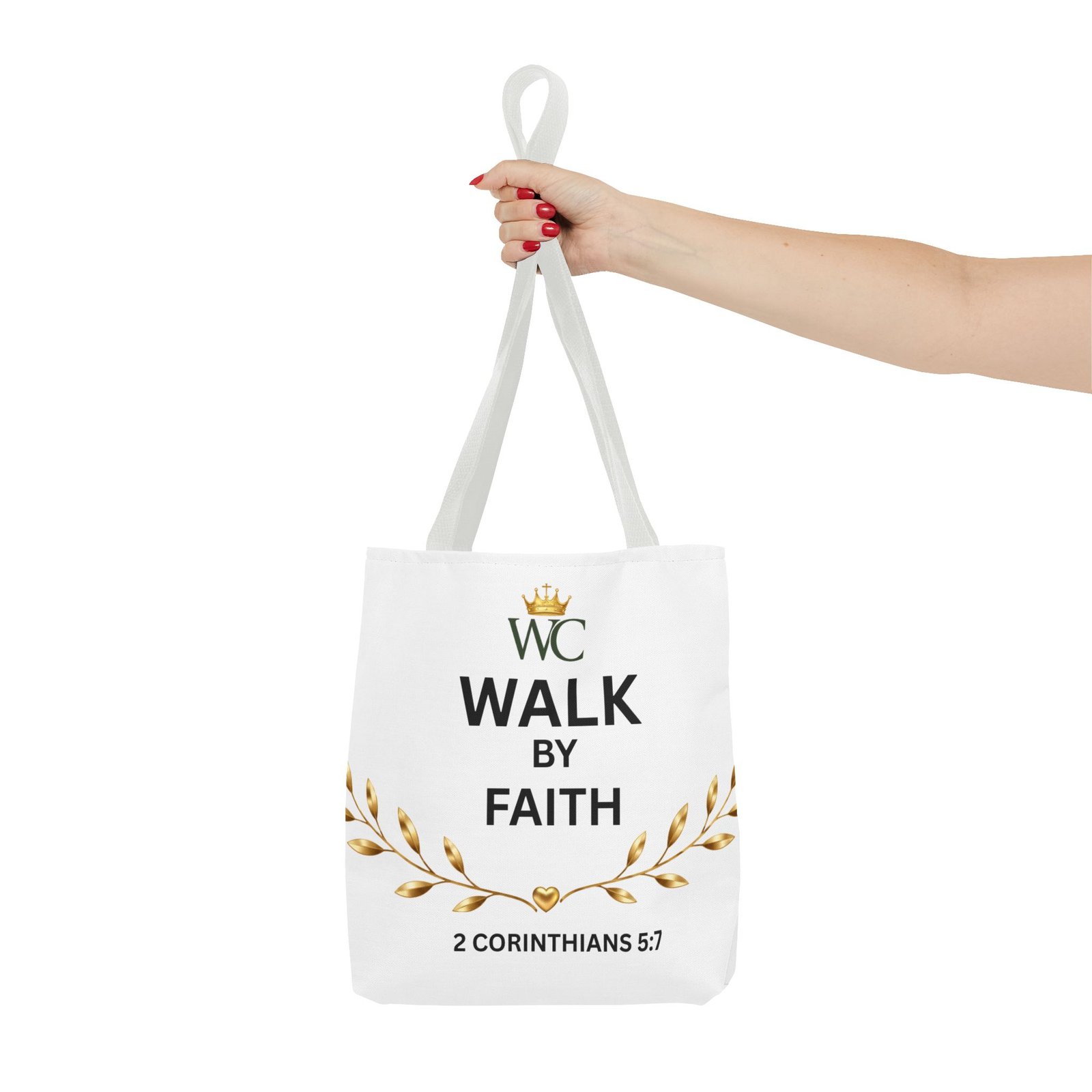 Walk by Faith Tote Bag (AOP) - Image 12