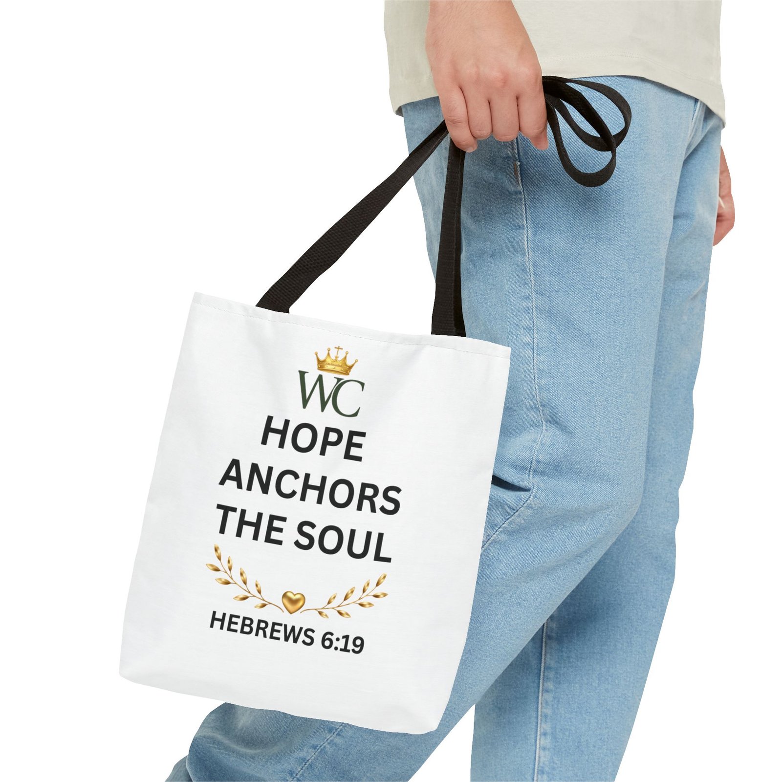 Hope Anchors the Soul Tote Bag (AOP) - Image 3