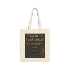 Trust in the Lord Cotton Canvas Tote Bag (AOP)