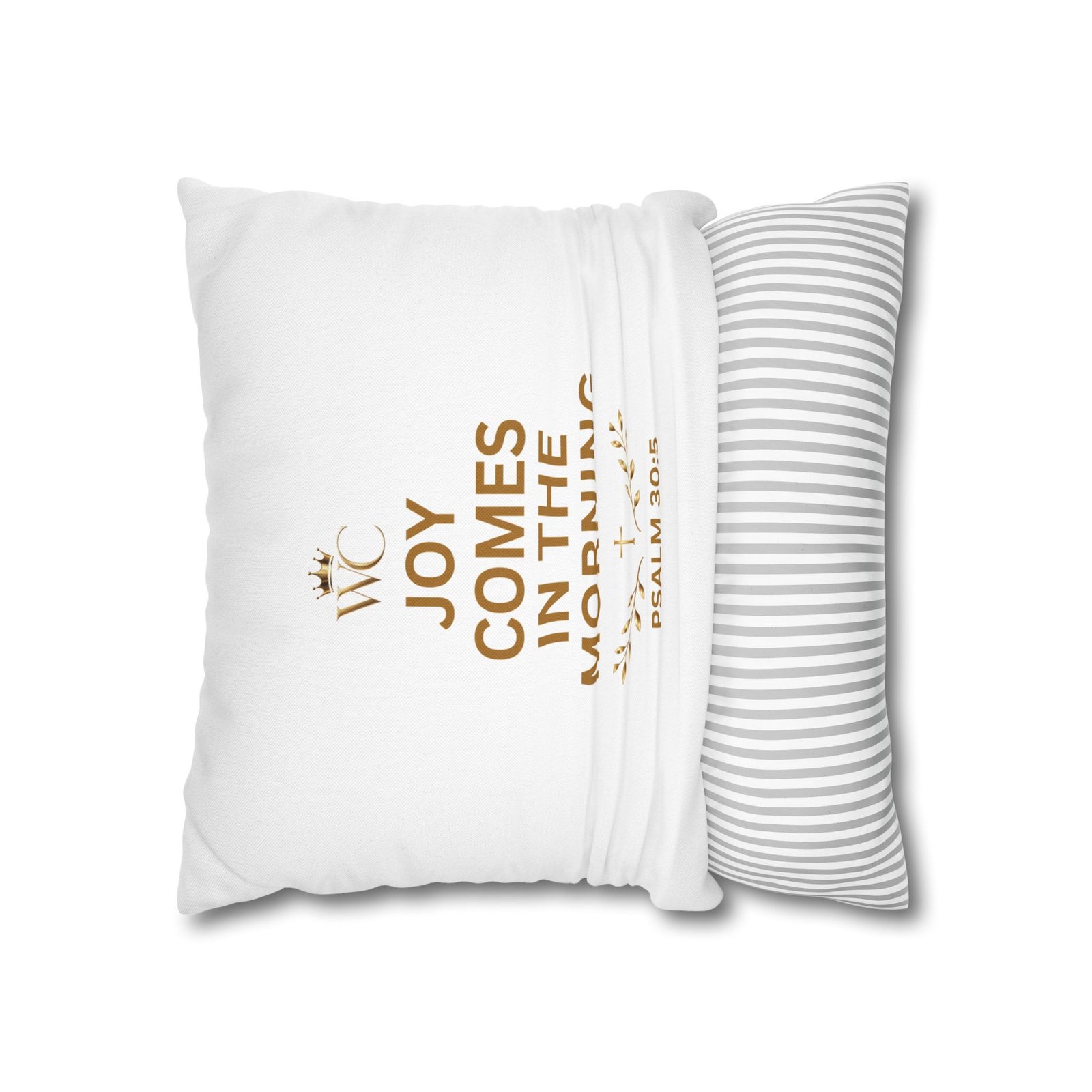 Joy Comes in the Morning scripture Spun Polyester Square Pillowcase - Image 6