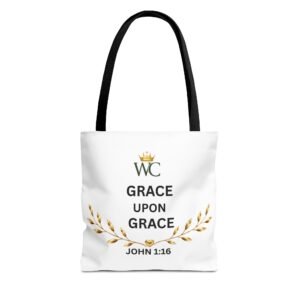 Grace Upon Grace Christian Tote Bag (AOP)
