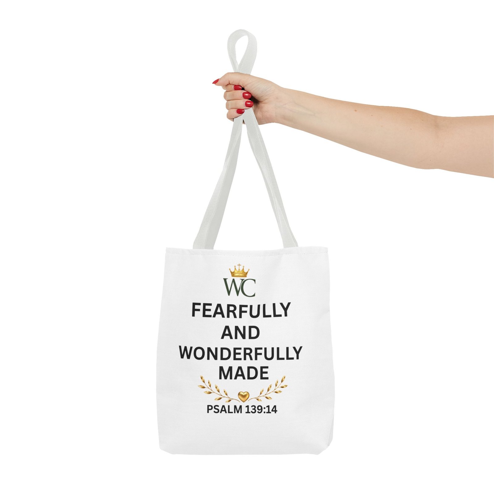 Fearfully & Wonderfully Made Christian Tote Bag (AOP) - Image 12