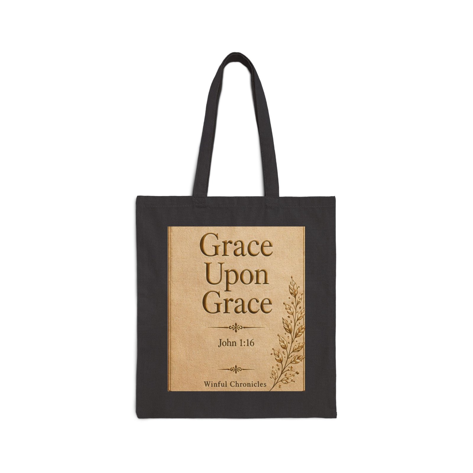 Grace Upon Grace Cotton Canvas Tote Bag (AOP) - Image 5