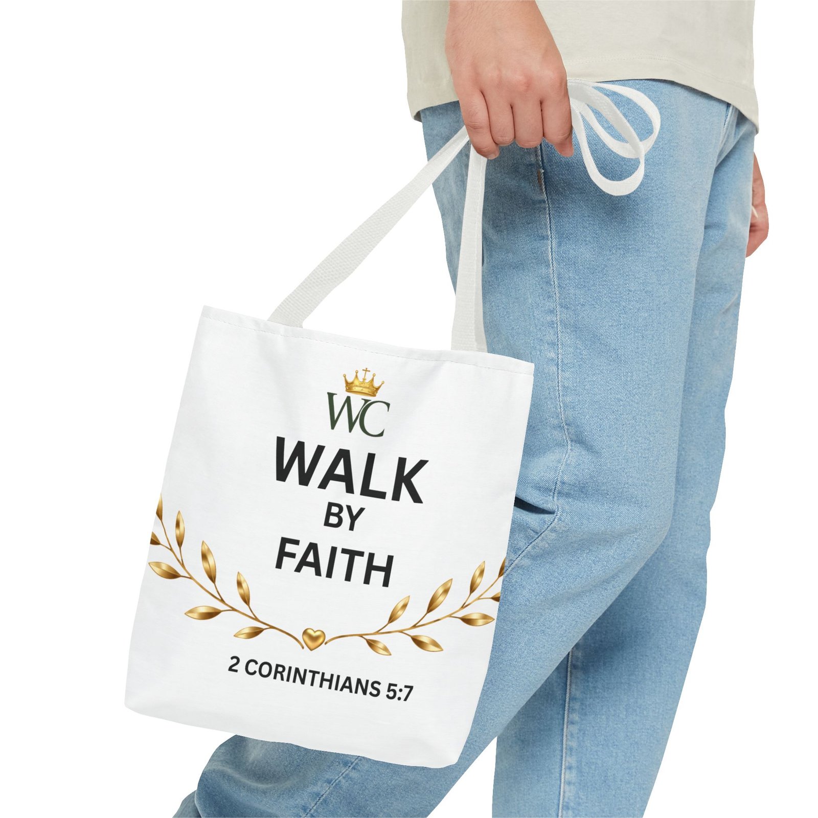 Walk by Faith Tote Bag (AOP) - Image 11