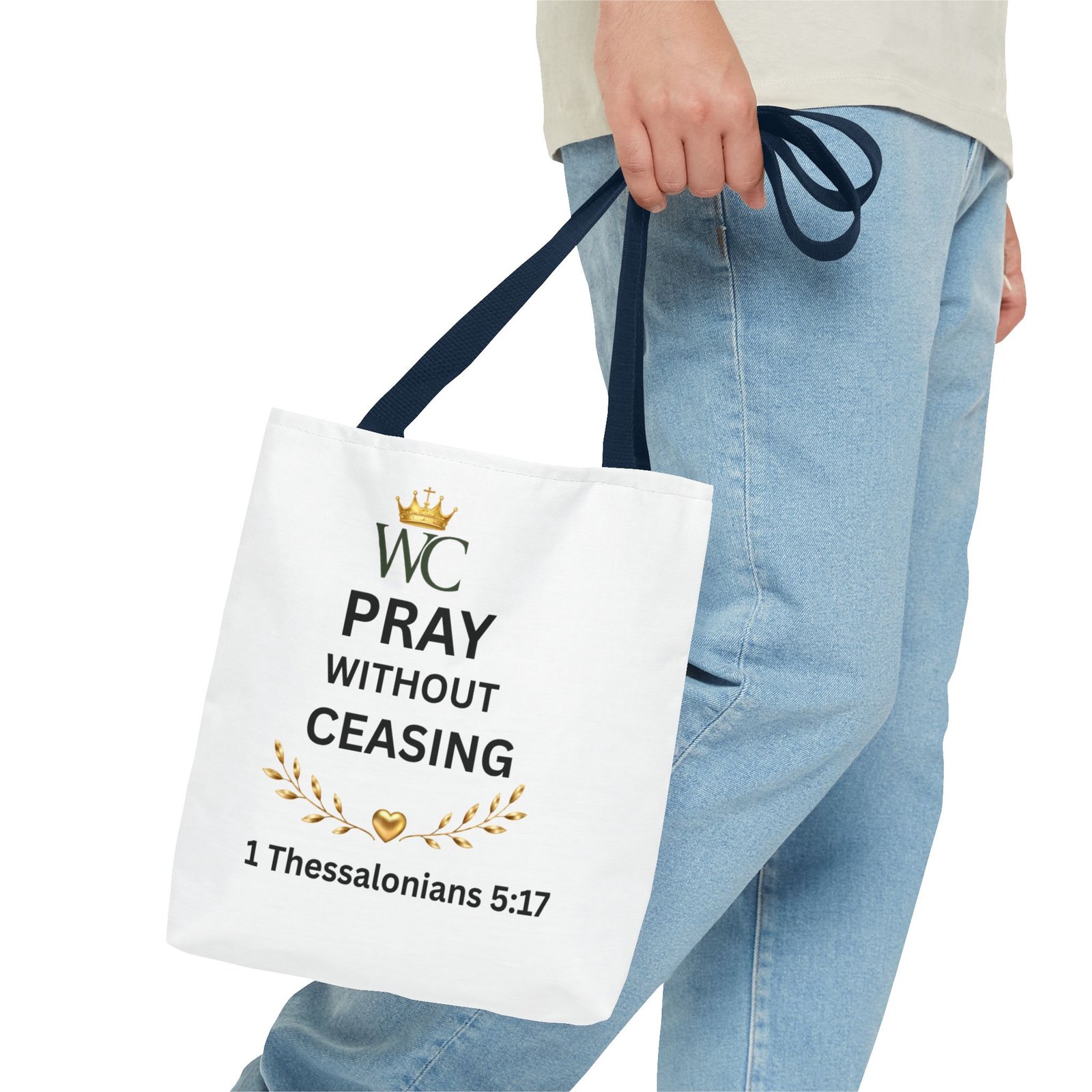 Pray Without Ceasing Tote Bag (AOP) - Image 19