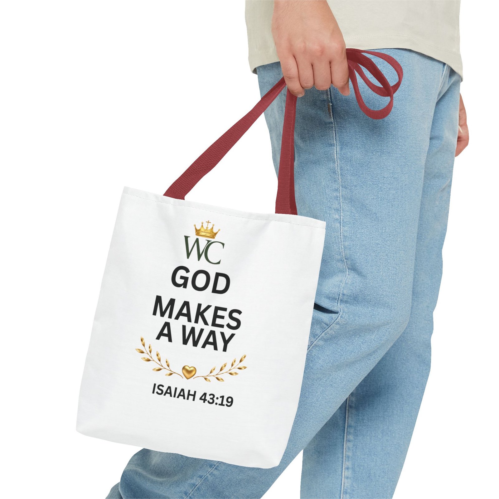 God Makes a Way Tote Bag (AOP) - Image 7