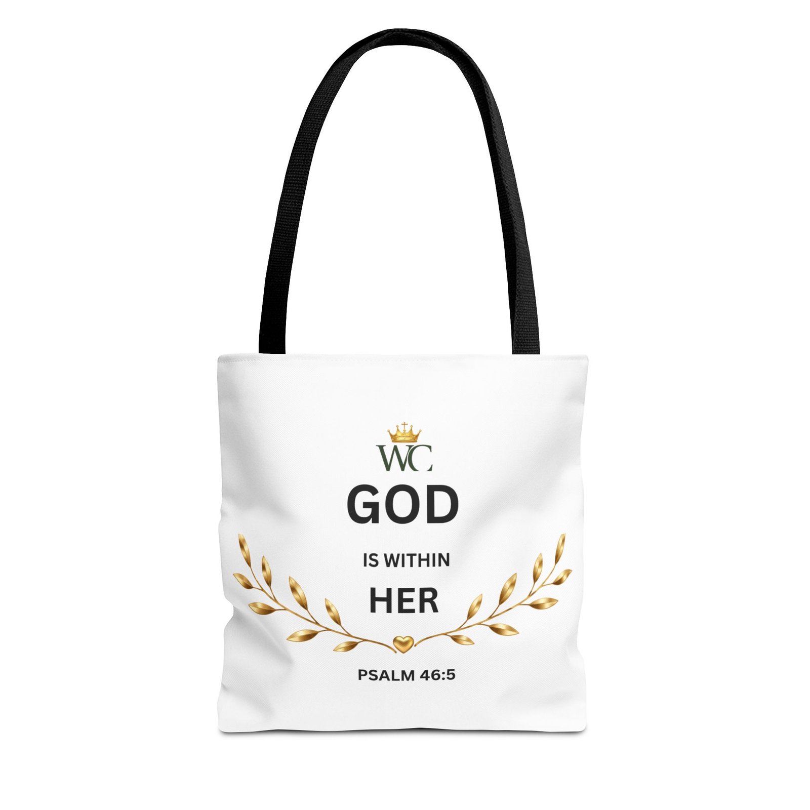 God Is Within Her Christian Tote Bag (AOP)