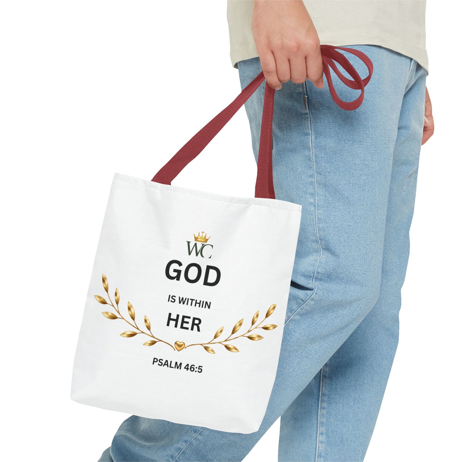 God Is Within Her Christian Tote Bag (AOP) - Image 7