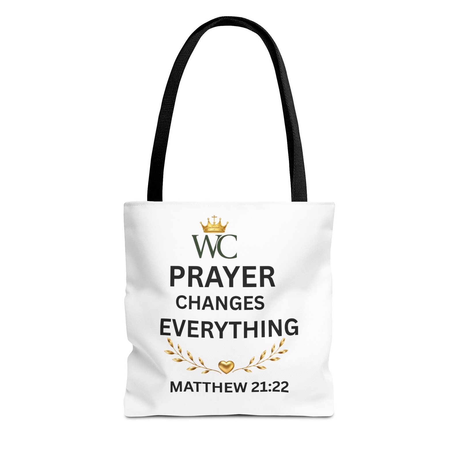 Prayer Changes Everything Tote Bag (AOP)