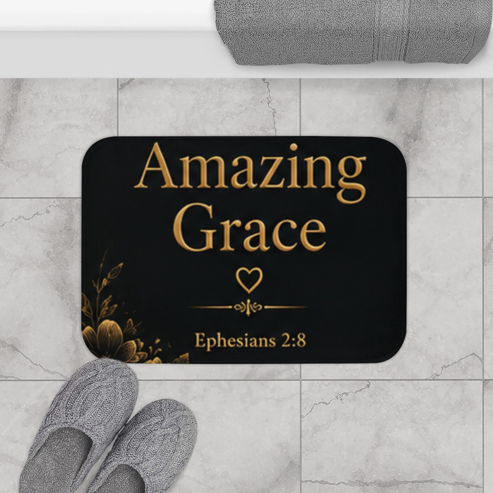 Amazing Grace Christian Bath Mat - Image 4