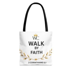 Walk by Faith Tote Bag (AOP)