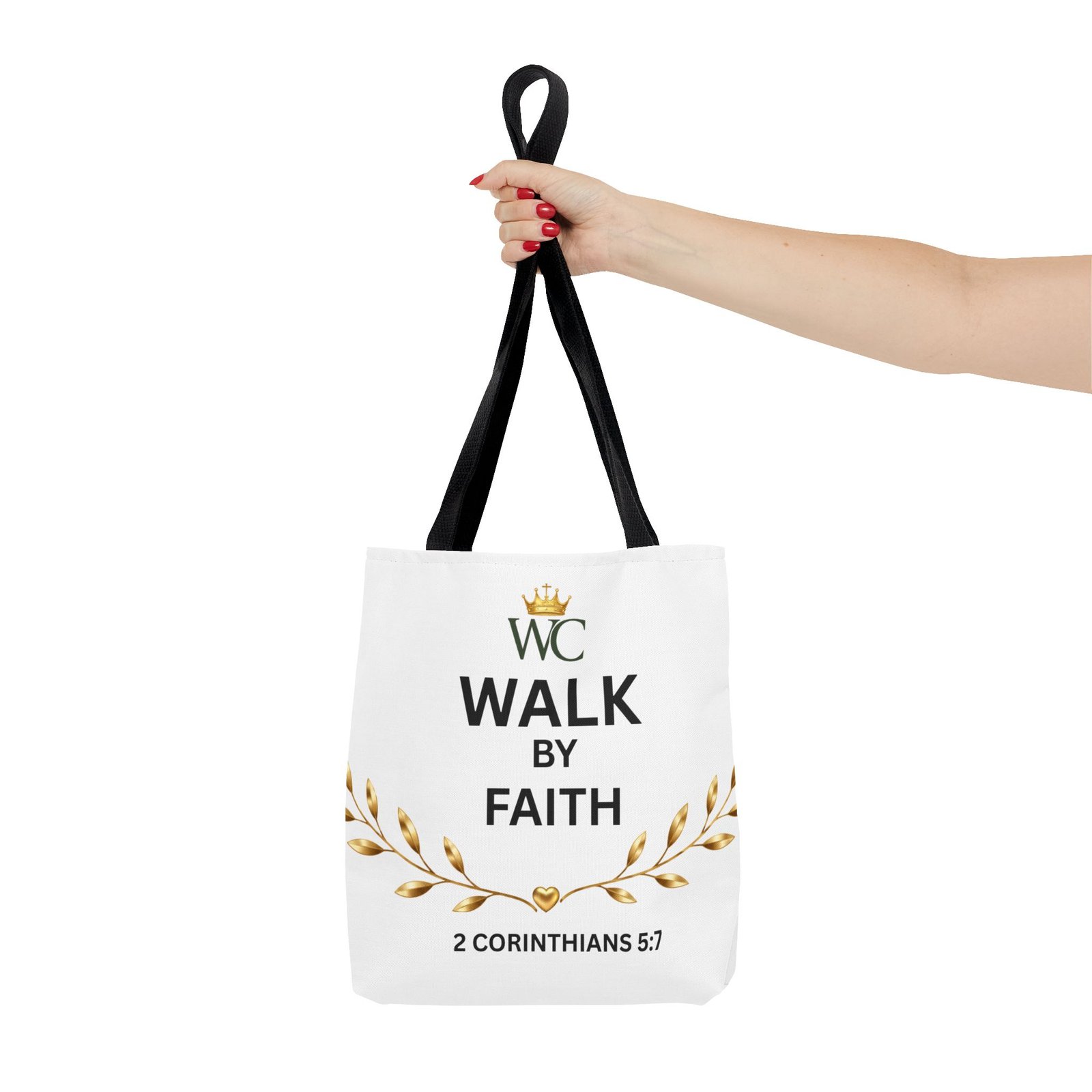 Walk by Faith Tote Bag (AOP) - Image 4