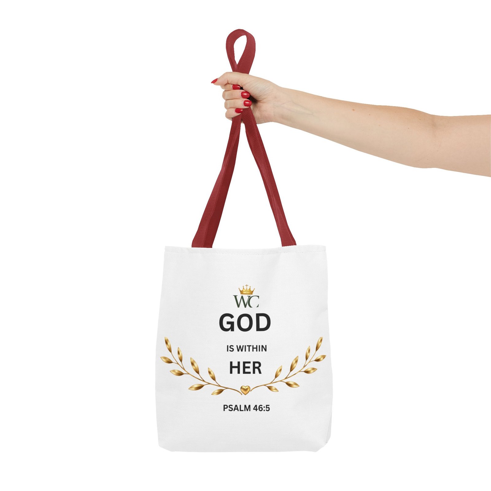 God Is Within Her Christian Tote Bag (AOP) - Image 8