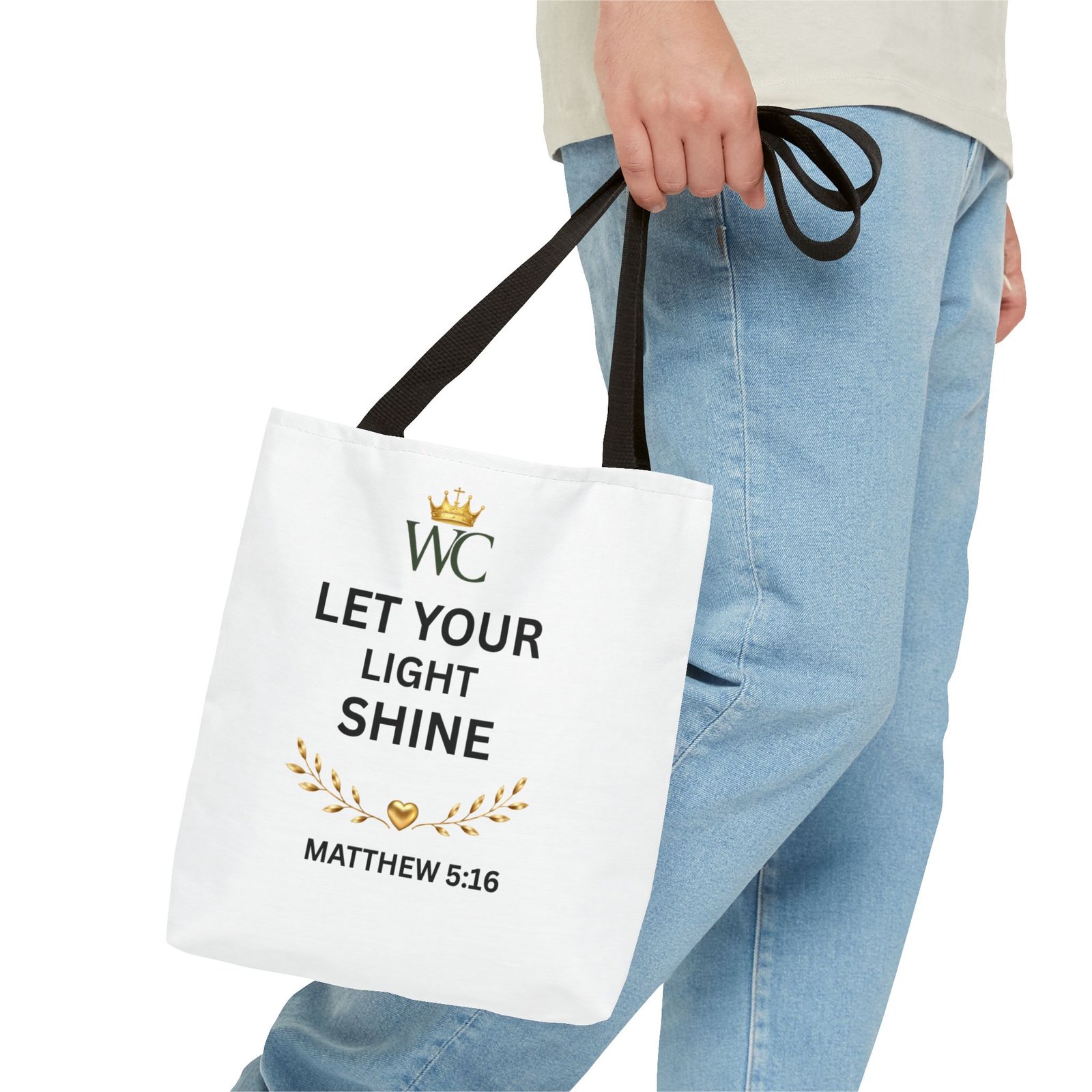 Let Your Light Shine Tote Bag (AOP) - Image 3