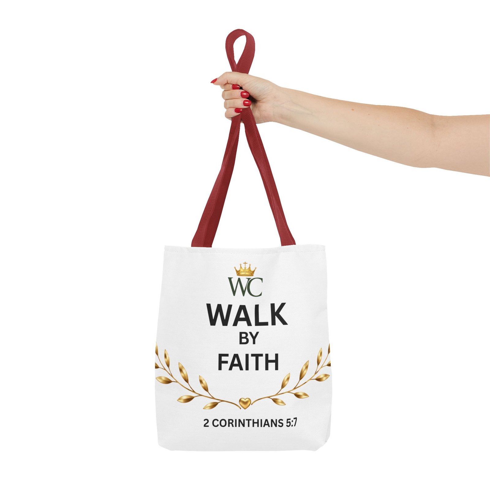 Walk by Faith Tote Bag (AOP) - Image 8