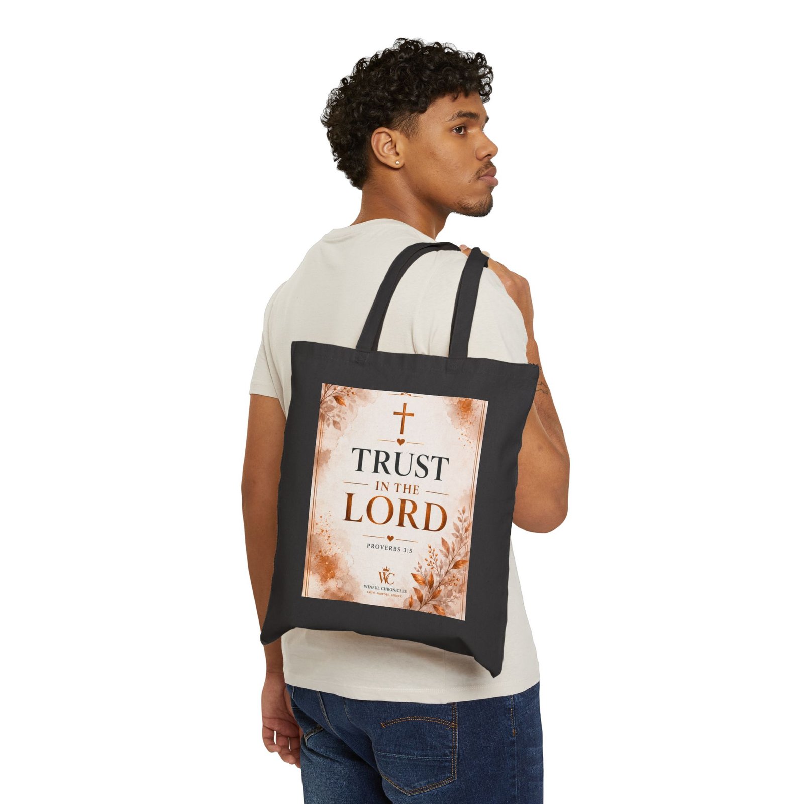 Trust in the Lord Cotton Canvas Tote Bag - Image 6