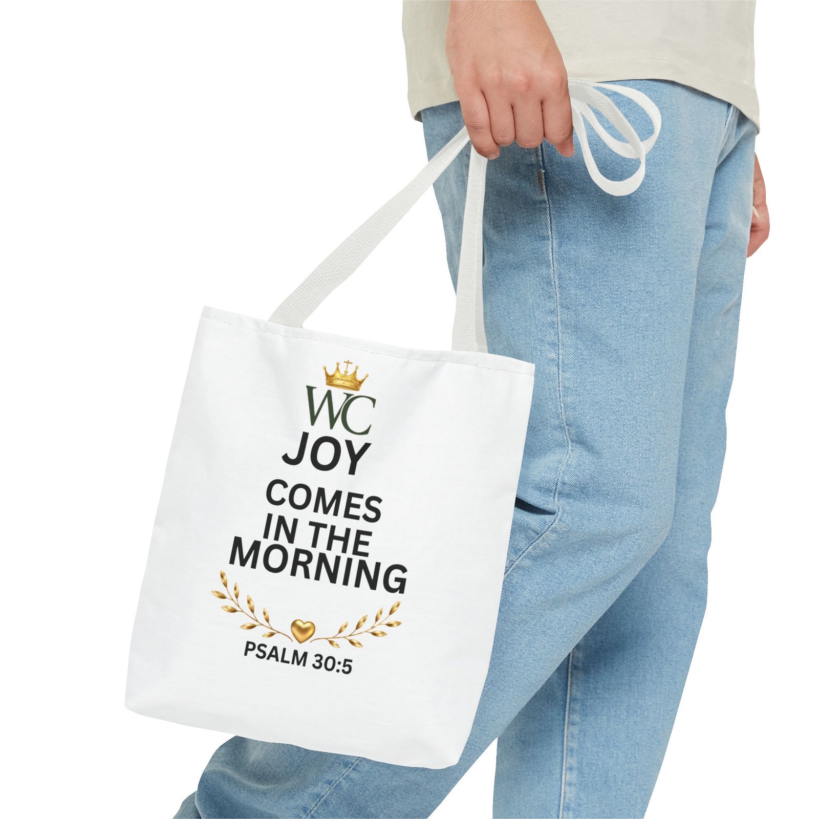 Joy Comes in the Morning Christian Tote Bag (AOP) - Image 11