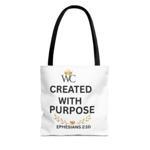 Created With Purpose Tote Bag (AOP)