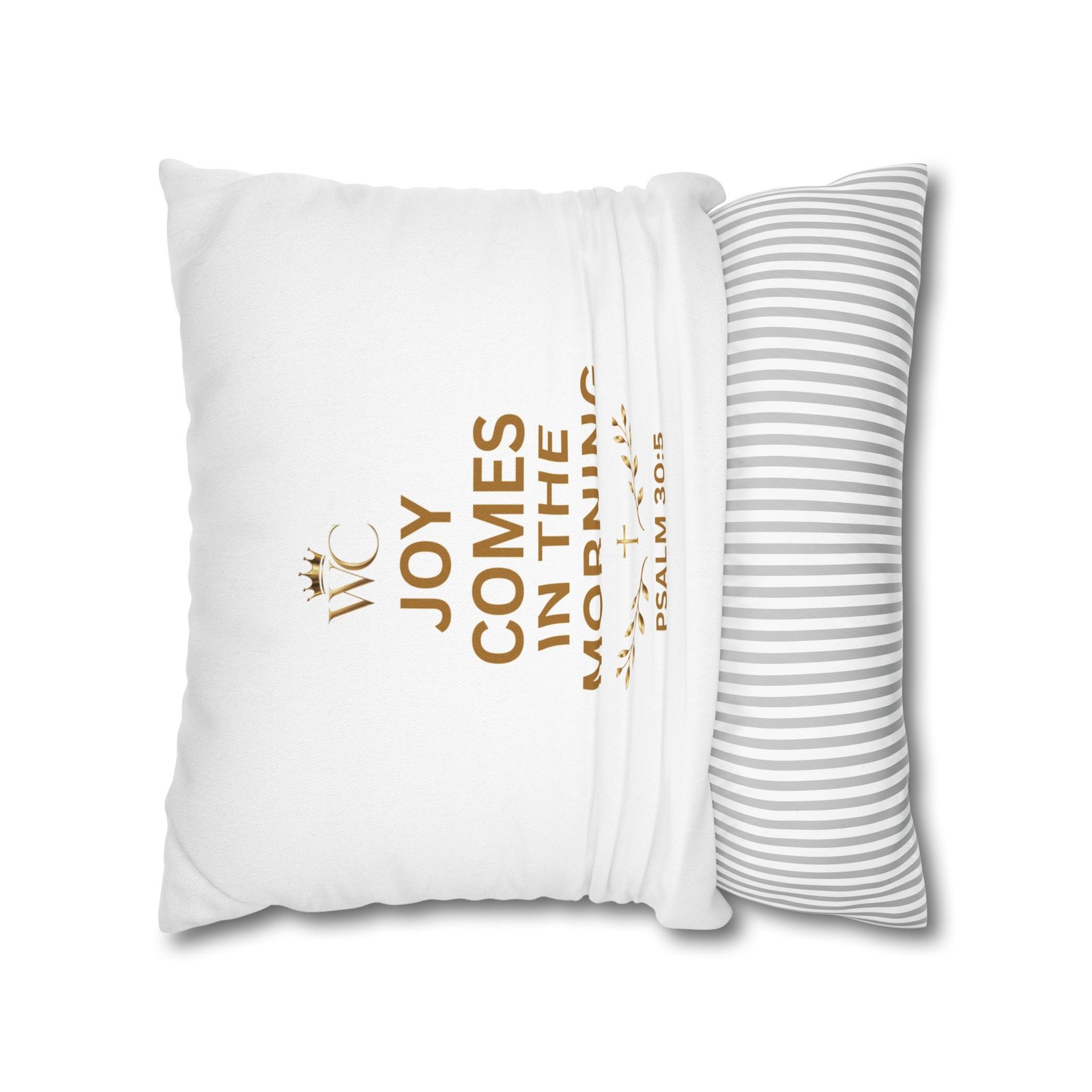 Joy Comes in the Morning scripture Spun Polyester Square Pillowcase - Image 10