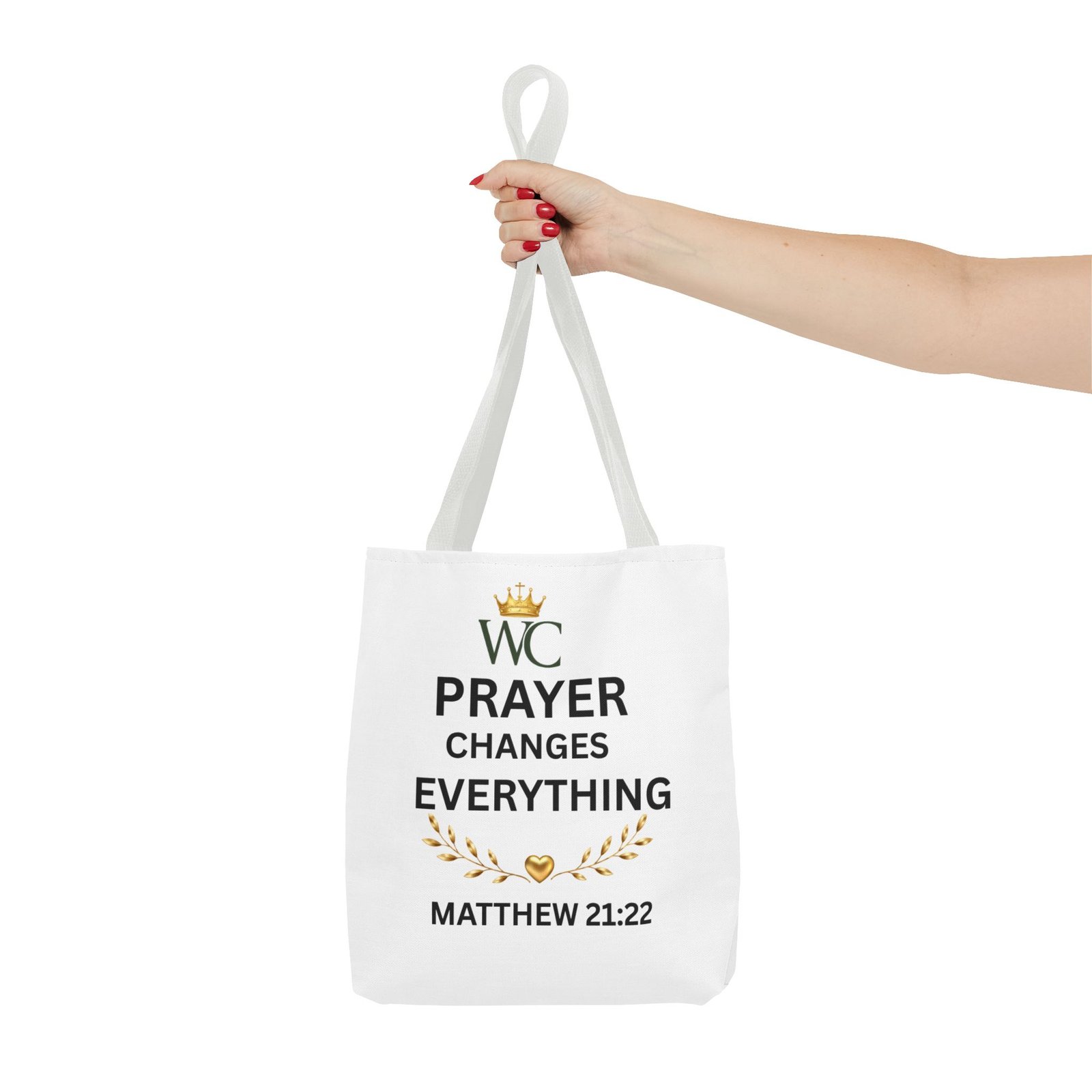 Prayer Changes Everything Tote Bag (AOP) - Image 12