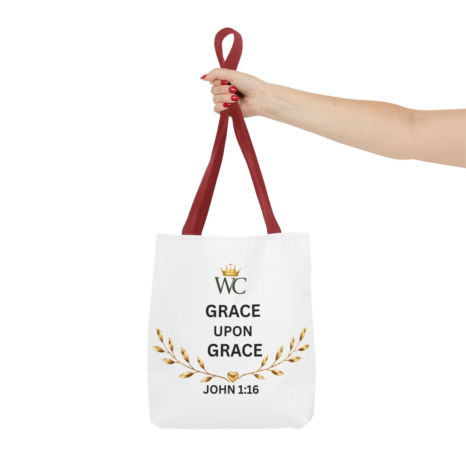 Grace Upon Grace Christian Tote Bag (AOP) - Image 8