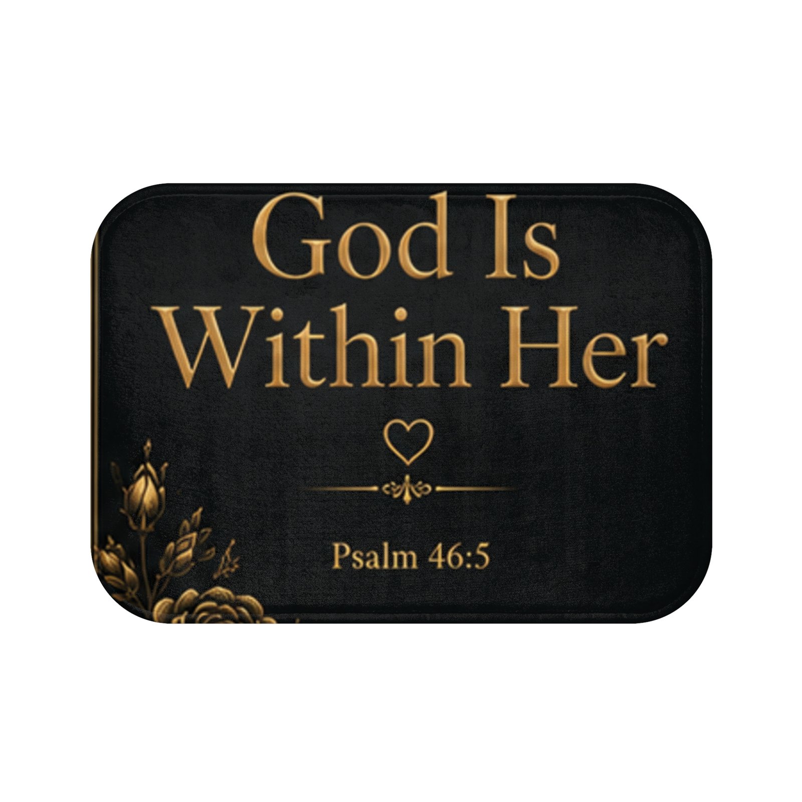 God Is Within Her Christian Bath Mat