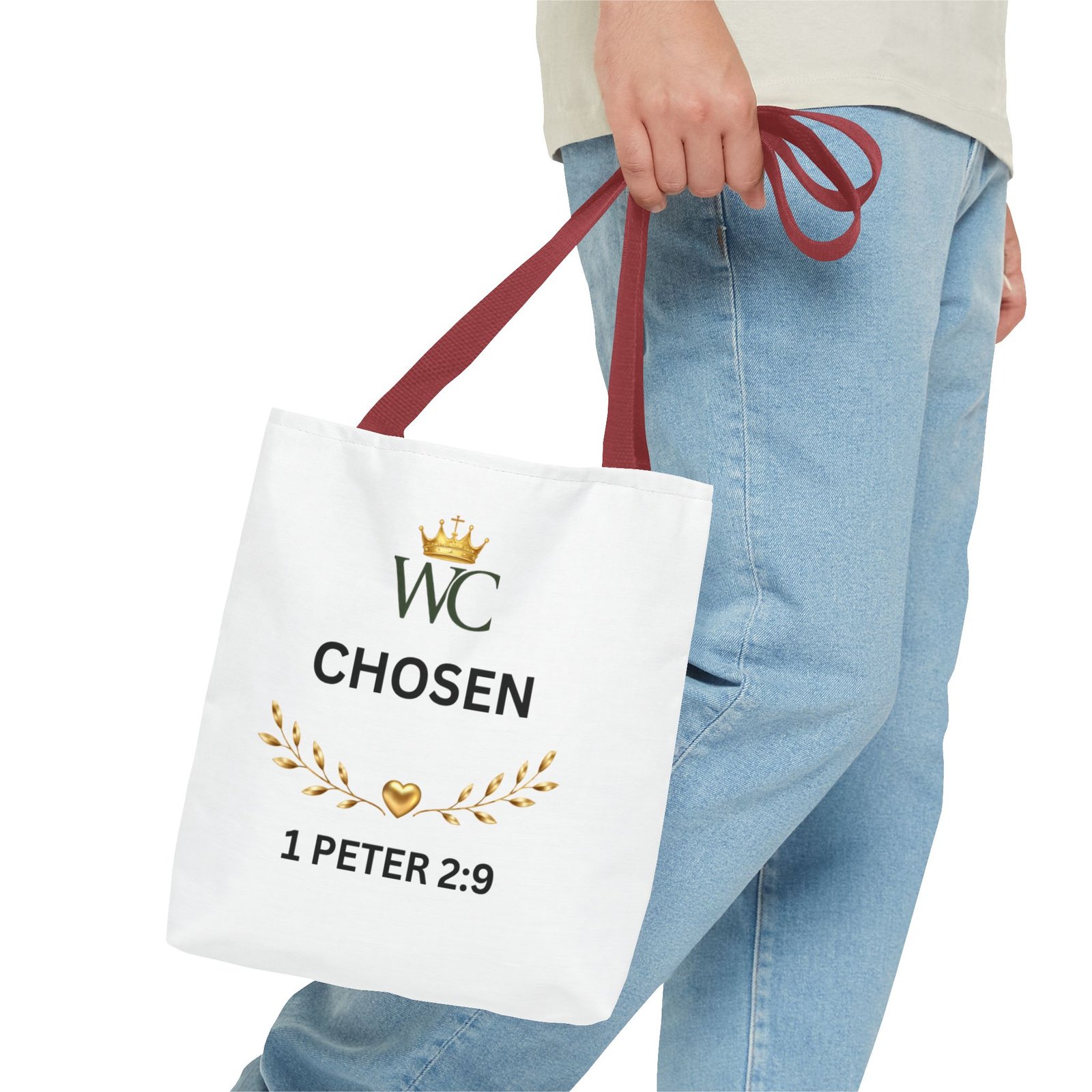 Chosen Christian Tote Bag (AOP) - Image 7