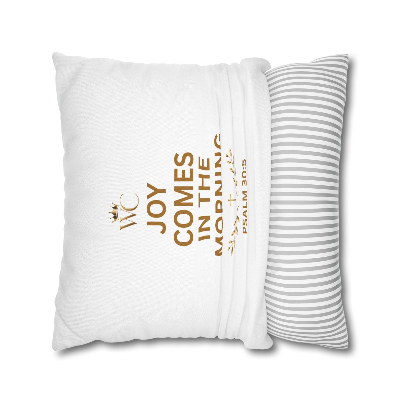 Joy Comes in the Morning scripture Spun Polyester Square Pillowcase - Image 26