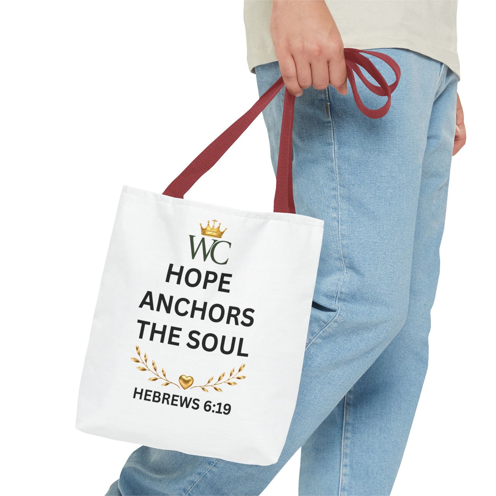 Hope Anchors the Soul Tote Bag (AOP) - Image 7