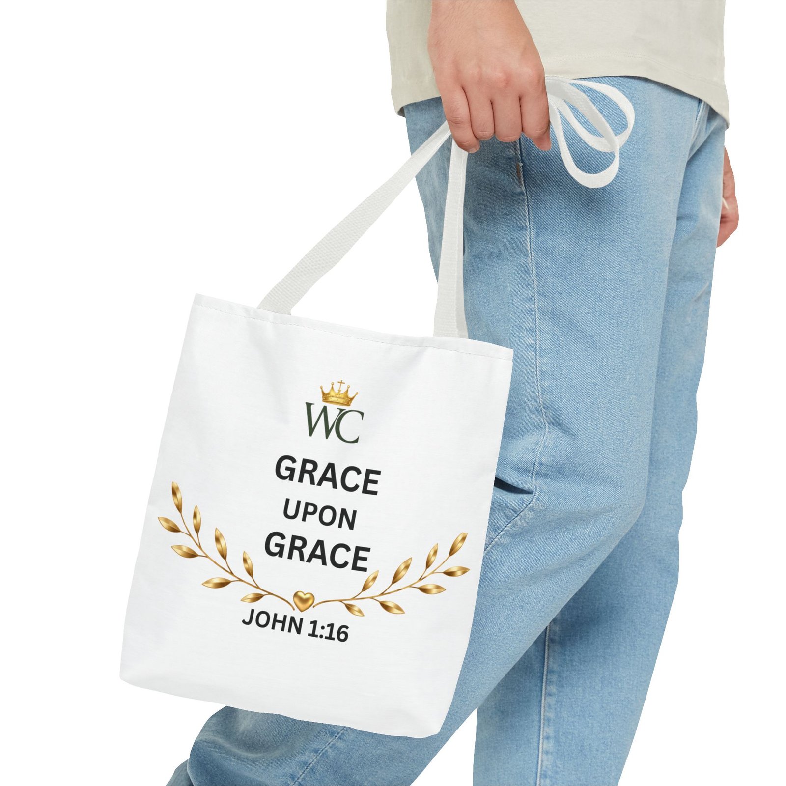 Grace Upon Grace Christian Tote Bag (AOP) - Image 11