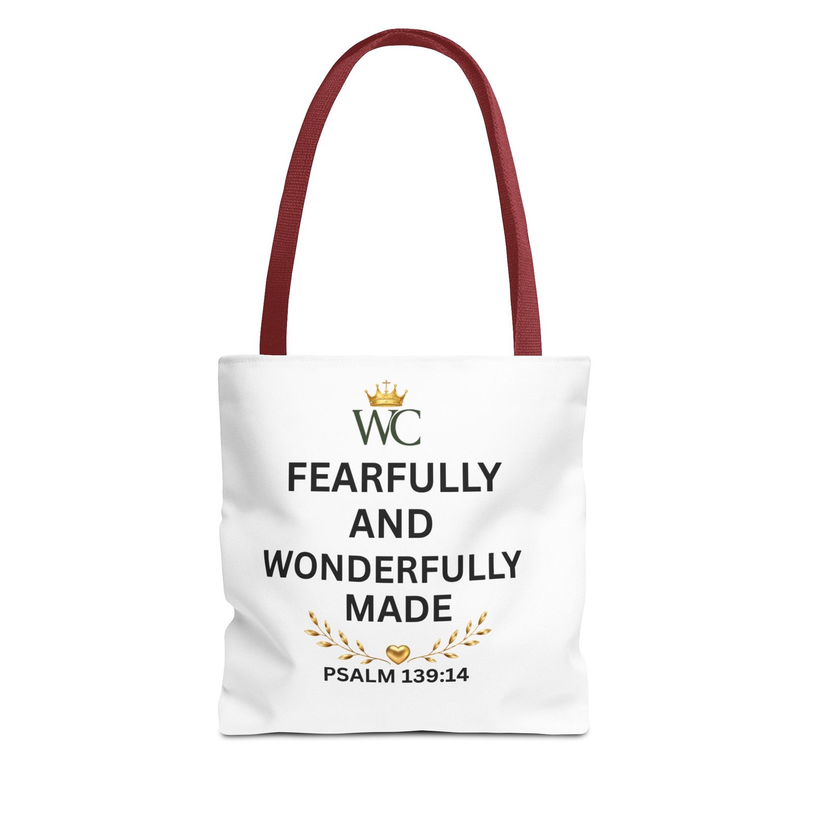 Fearfully & Wonderfully Made Christian Tote Bag (AOP) - Image 5