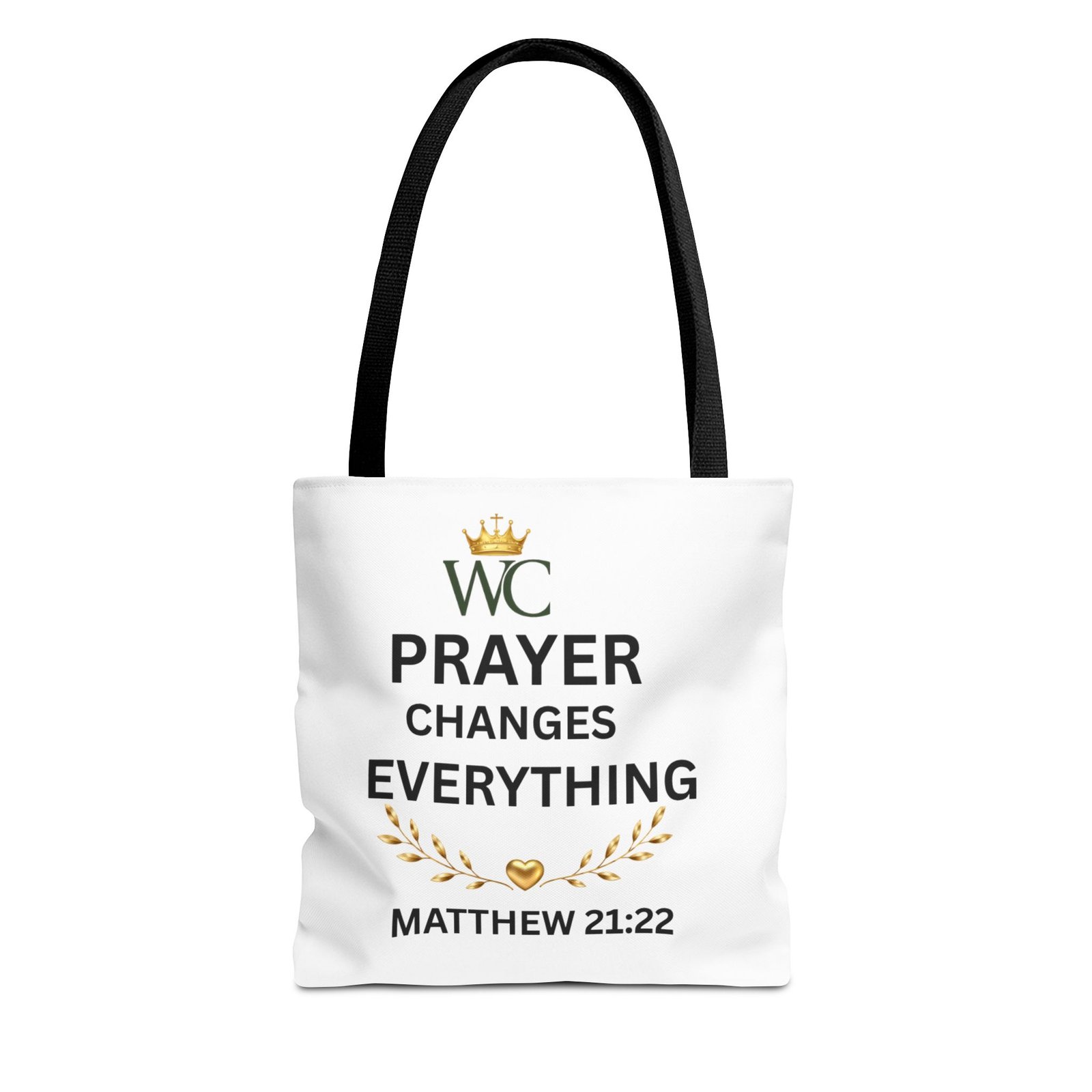 Prayer Changes Everything Tote Bag (AOP)