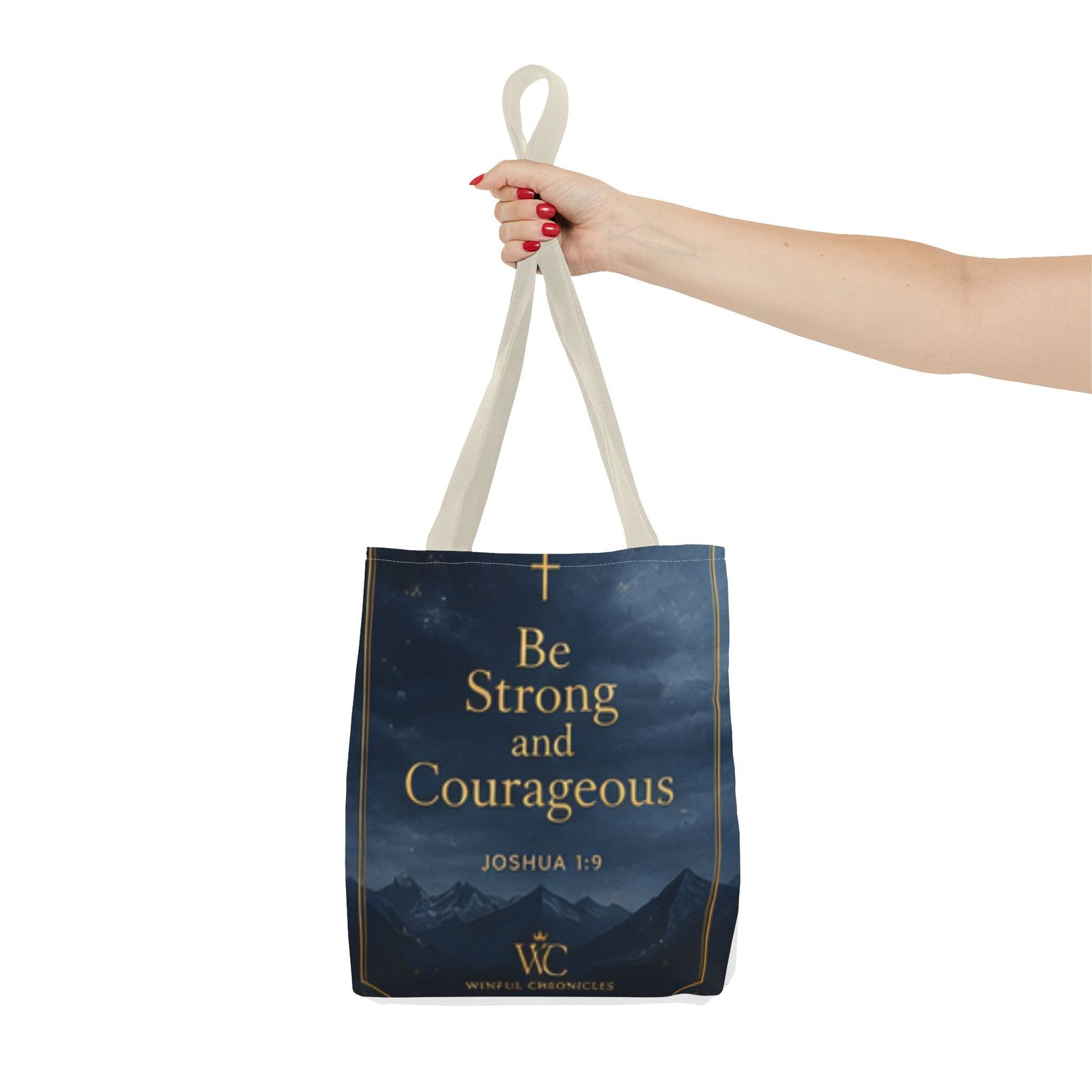 Be Strong and Courageous Tote Bag (AOP) - Image 16