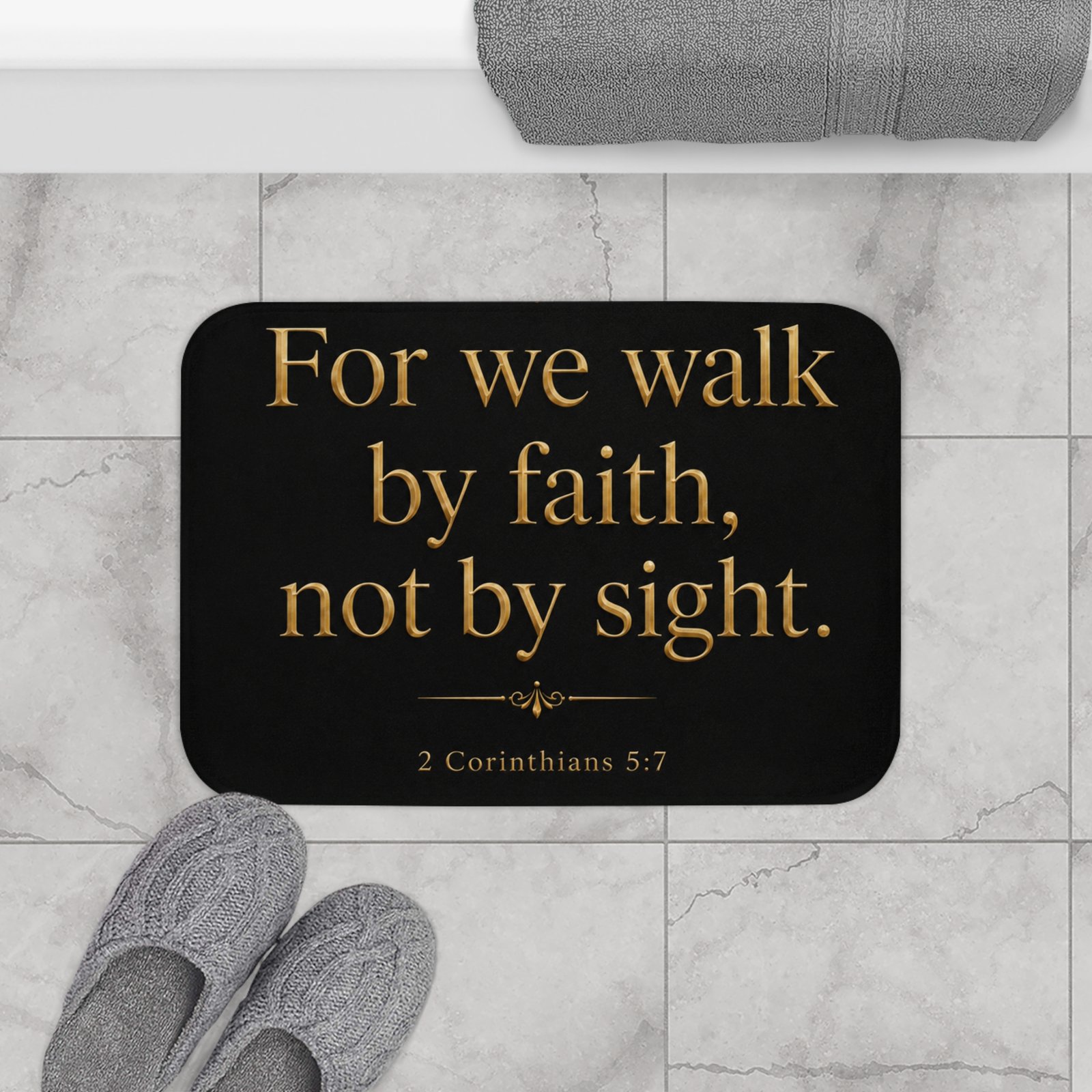 Walk by Faith Christian Bath Mat