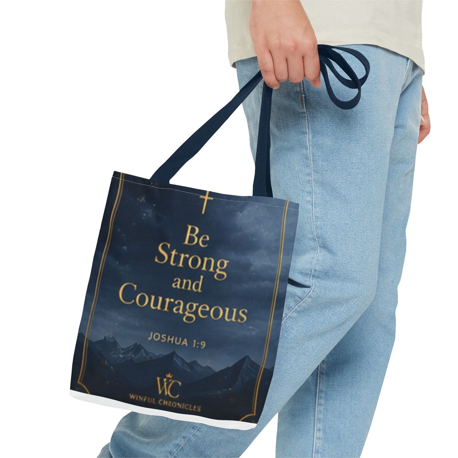 Be Strong and Courageous Tote Bag (AOP) - Image 19