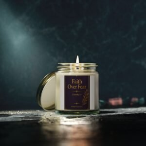 Faith Over Fear Scripture Scented Candles Wax (4oz, 9oz)
