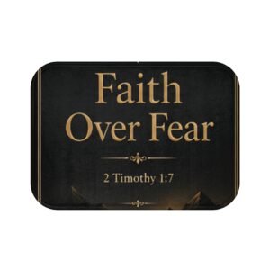 Faith Over Fear Christian Bath Mat