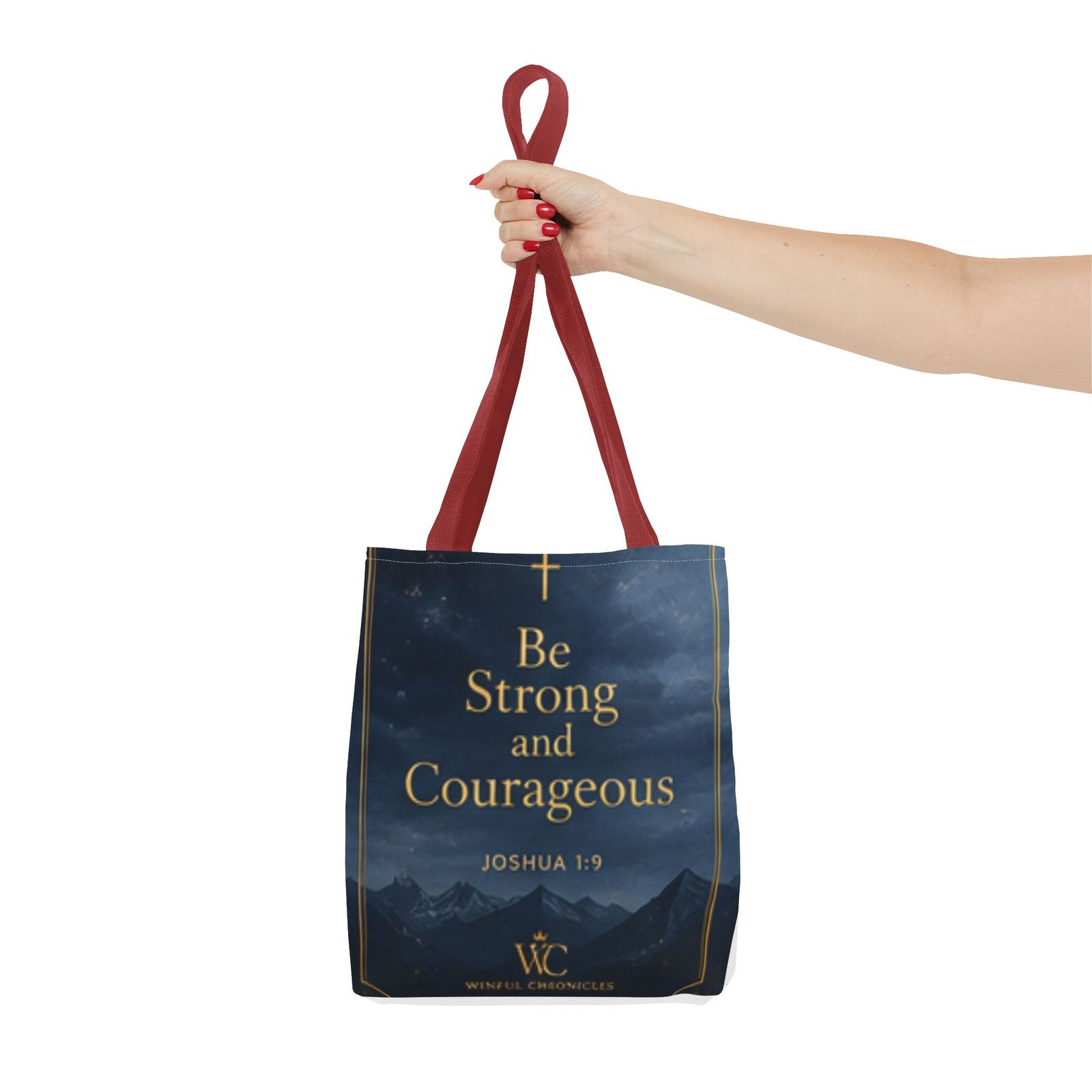 Be Strong and Courageous Tote Bag (AOP) - Image 8