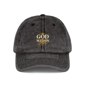God Is Within Her Vintage Cap (Embroidery)