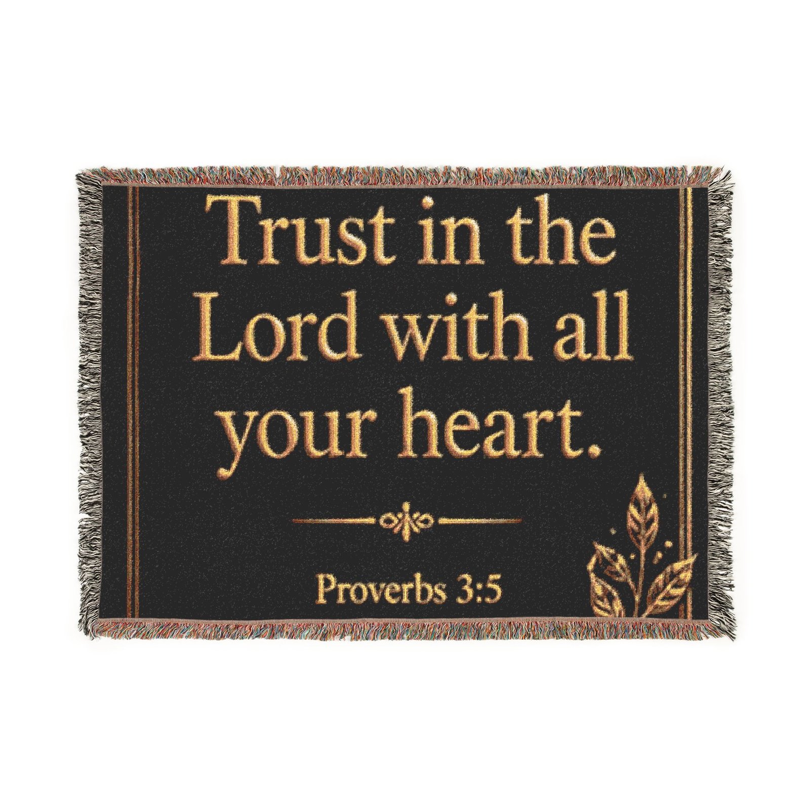 Trust in the Lord Woven Blanket - Image 2