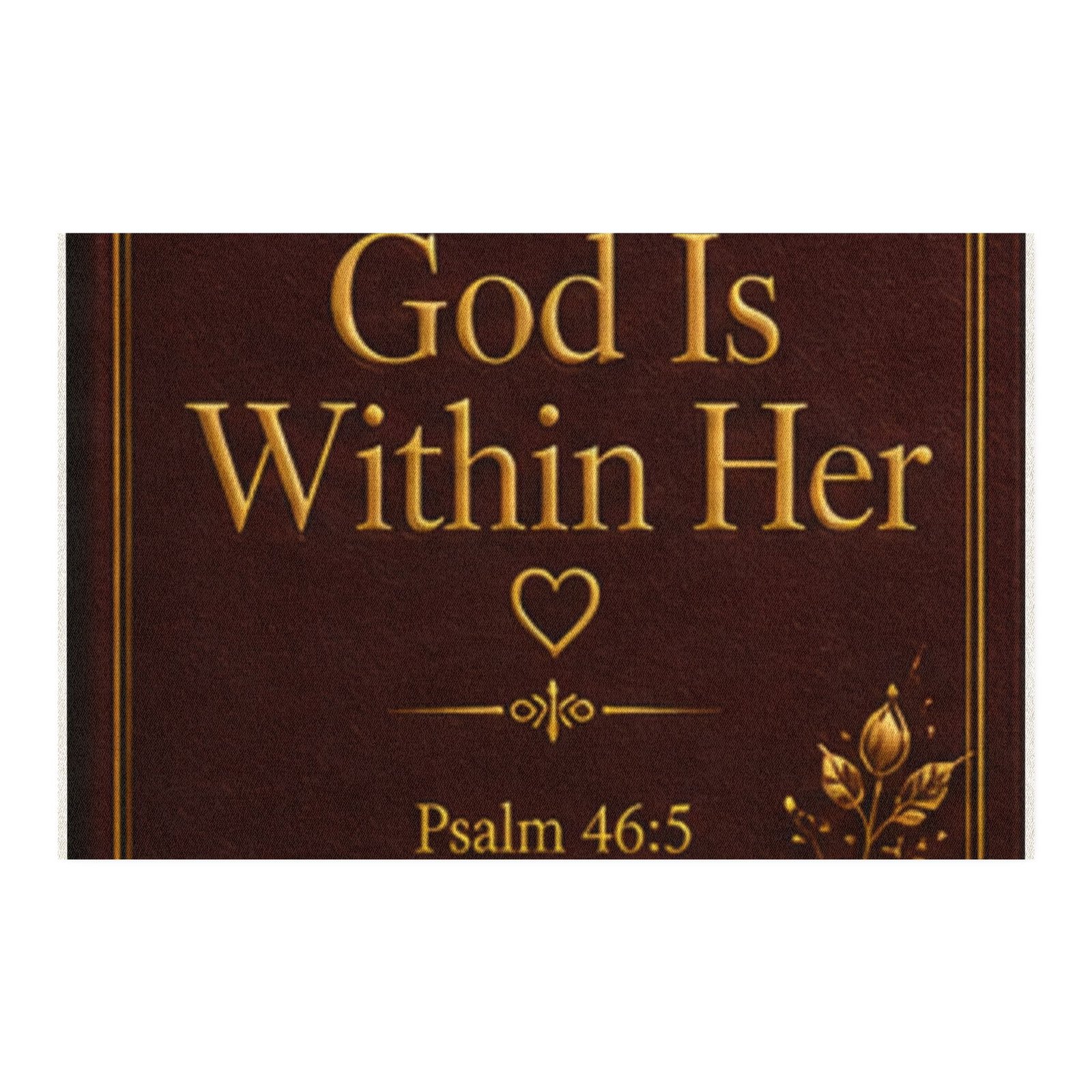 God Is Within Her Christian Rug - Image 2
