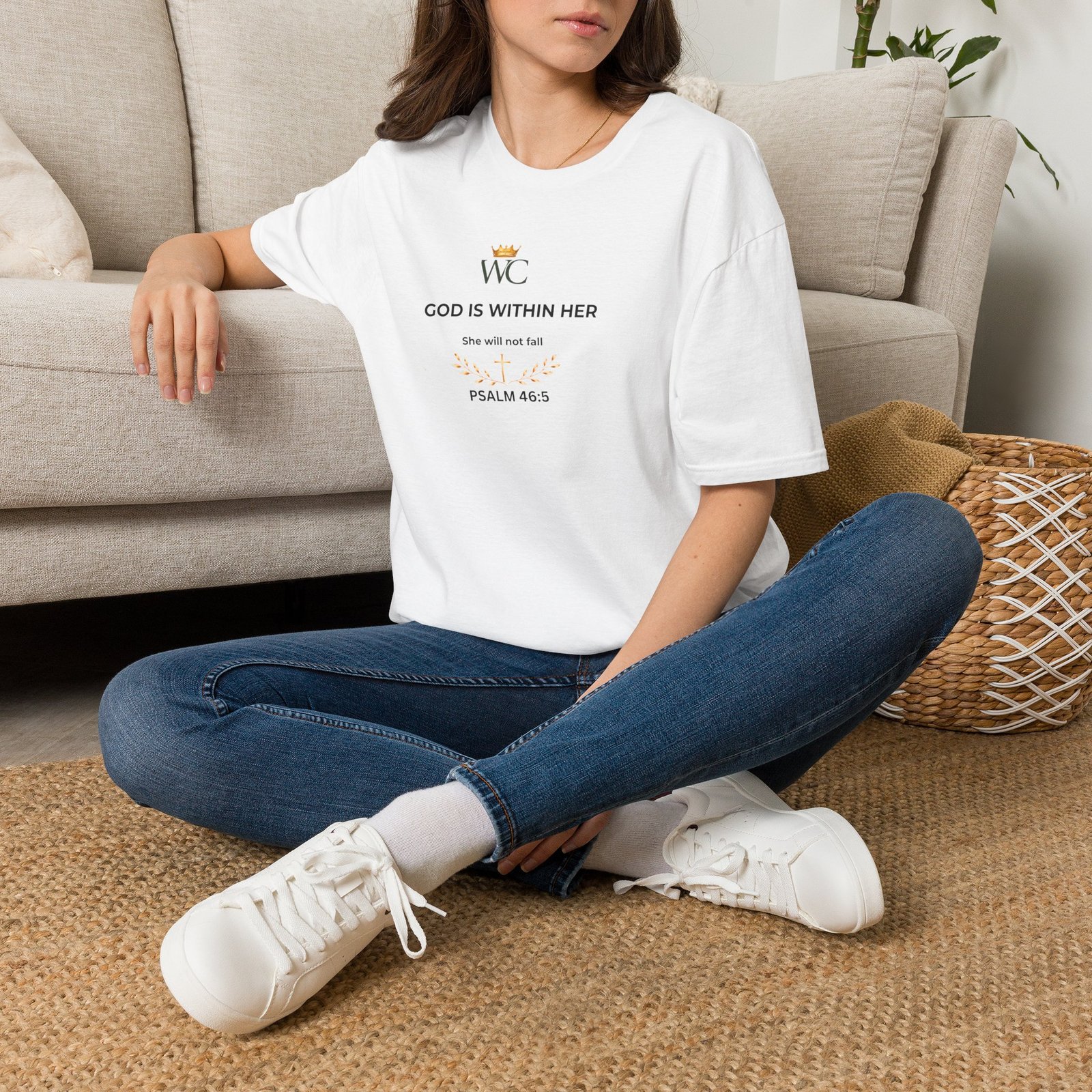 God Is Within Her Christian T-Shirt - Image 14