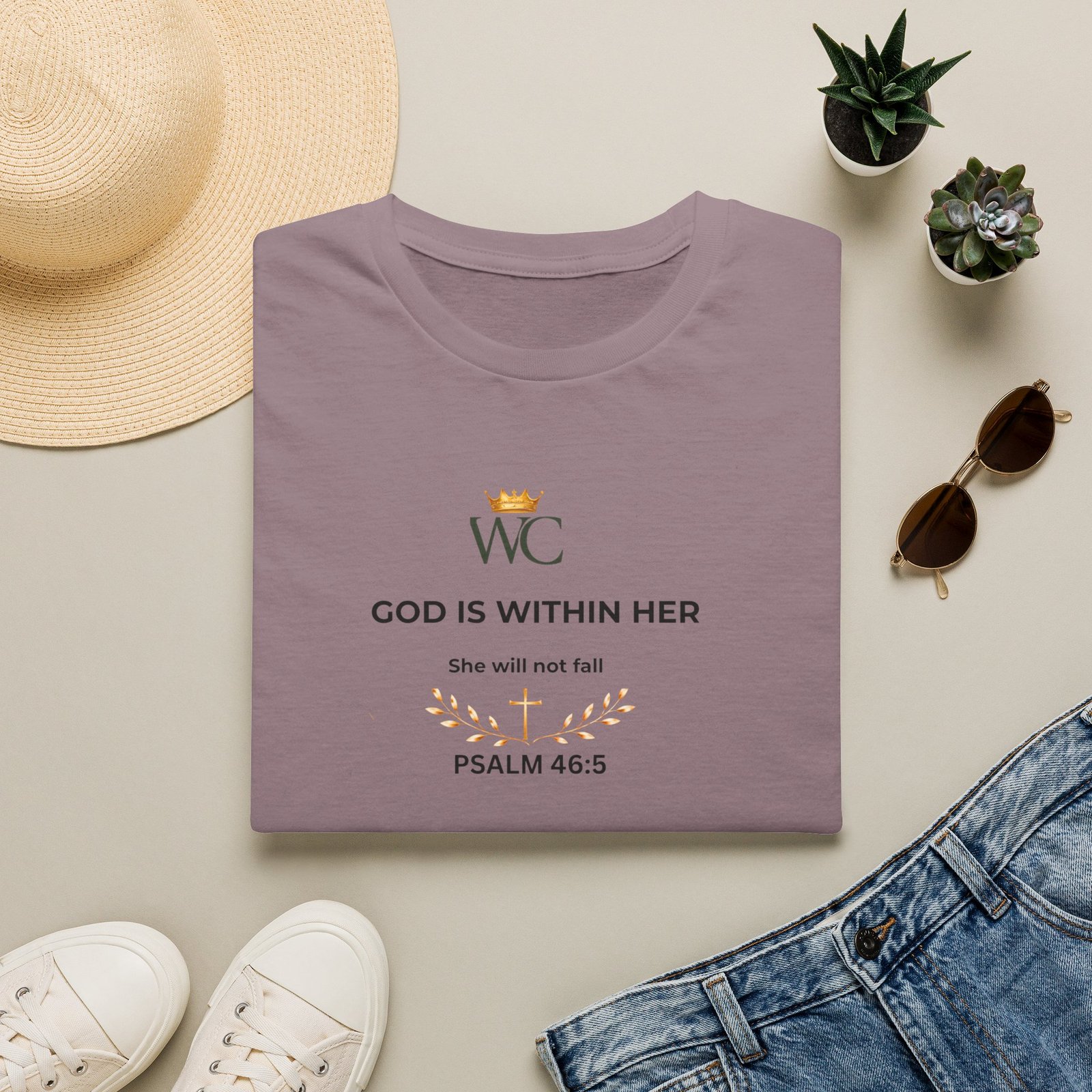God Is Within Her Christian T-Shirt - Image 2