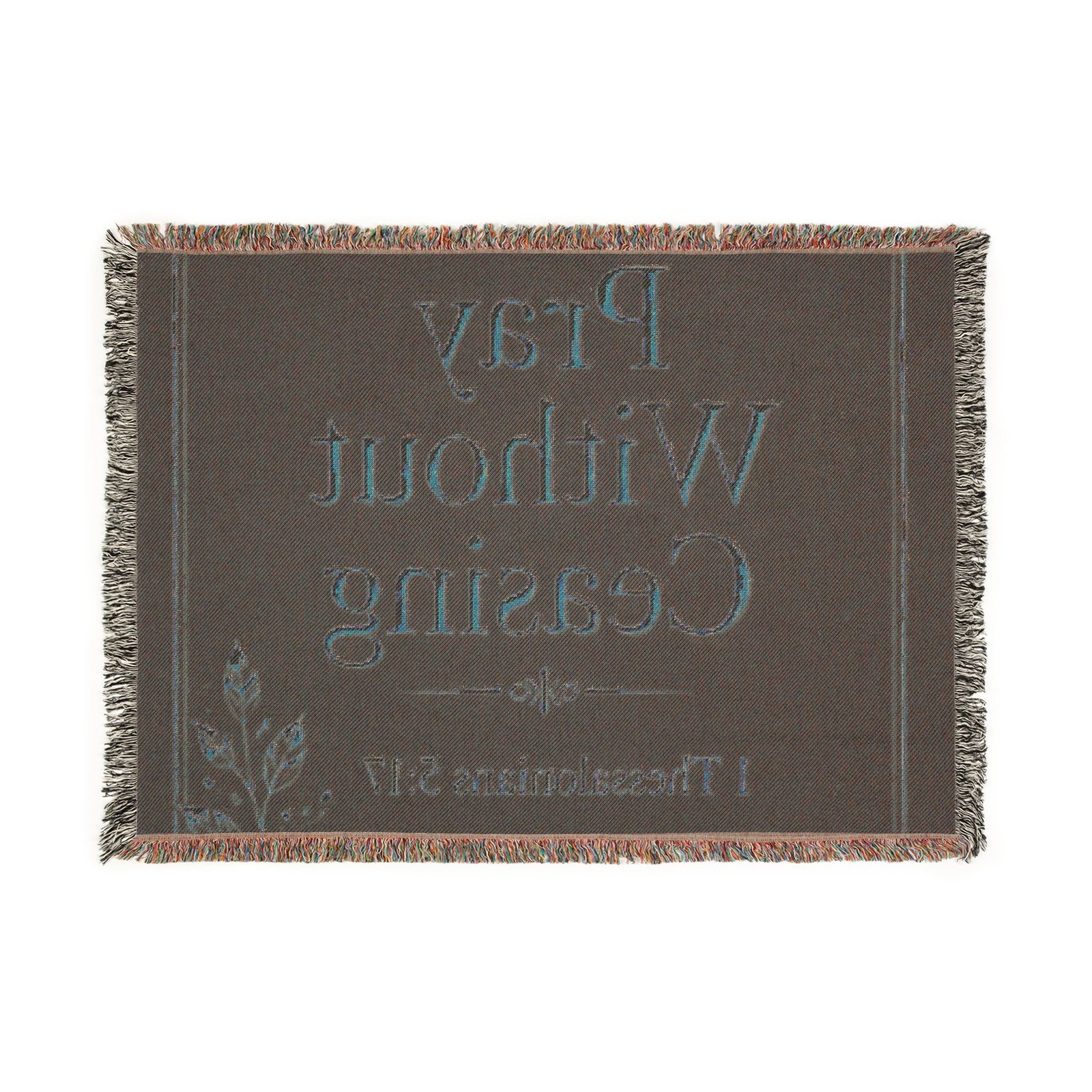 Pray Without Ceasing Woven Blanket - Image 3